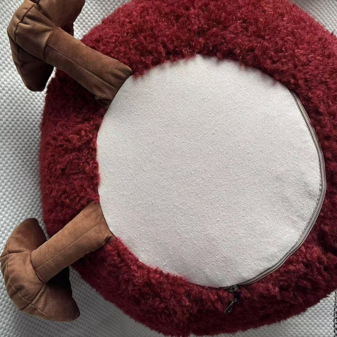 坐墩红色羚羊绒客厅懒人沙发蒲团坐垫墩子沙发脚凳飘窗矮凳可拆洗