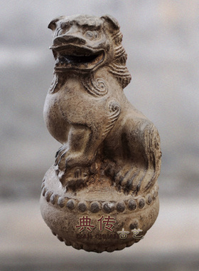 仿古案头中堂石狮子石雕礼品摆件