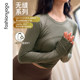 Fansheng Yoga Wear Casual Sports Outdoor Comfort Slim Basic Simple Round Neck One-piece Woven Long Sleeve Women F14395