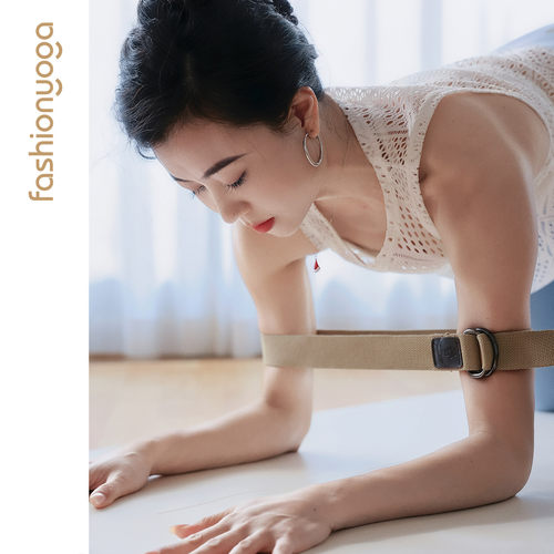 fashionyoga凡圣瑜伽伸展带加长伸展带240cm卡其色 FS002 - 图3