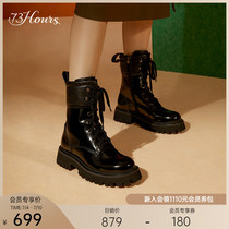 73Hours womens shoes travel hand ledger new gush short boots thick bottom Martin boots black boots children