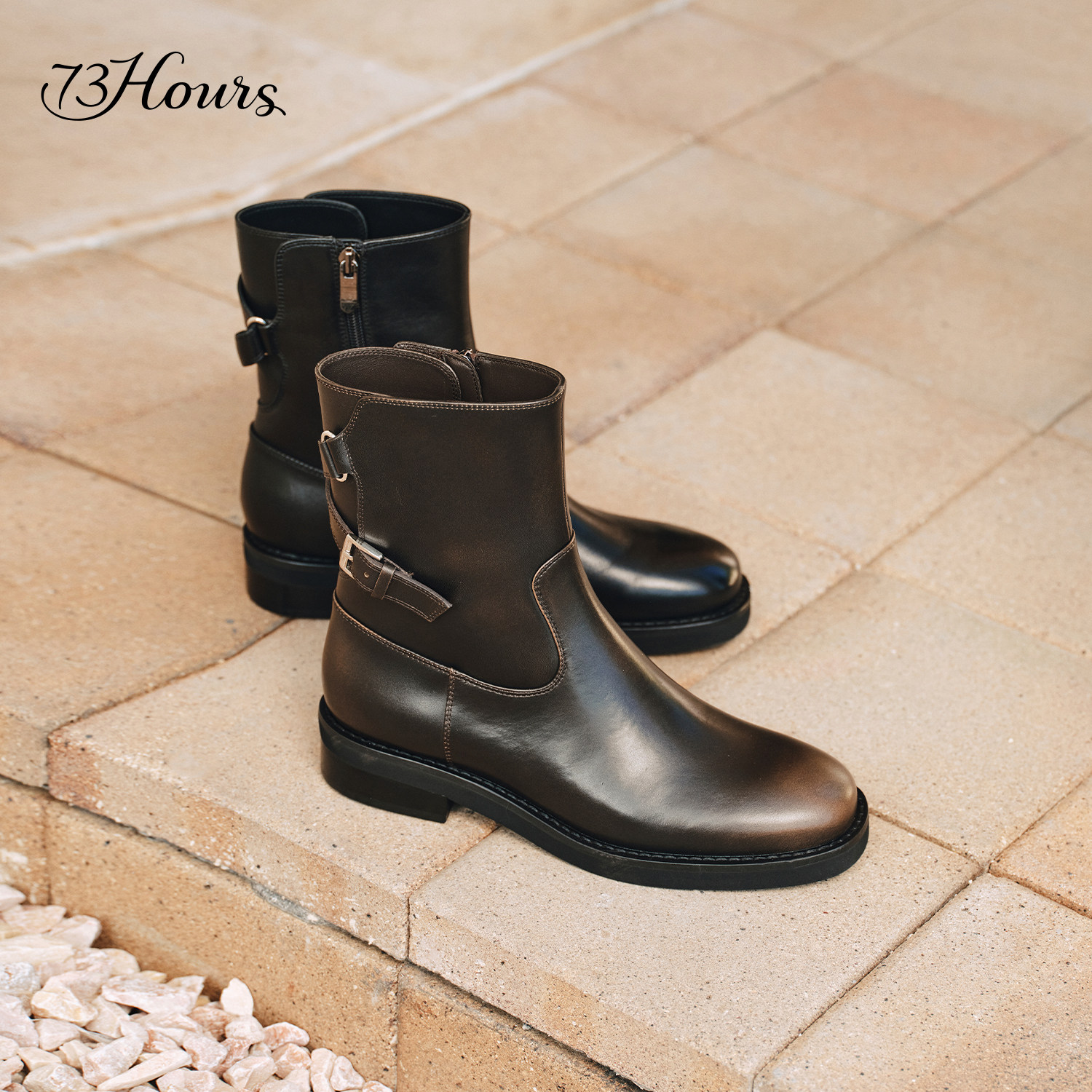 73hours女鞋嬉皮灵魂2025冬新款擦色牛仔西部靴女短靴美拉德靴子,淘宝优惠券,粉丝福利购,淘宝优惠卷