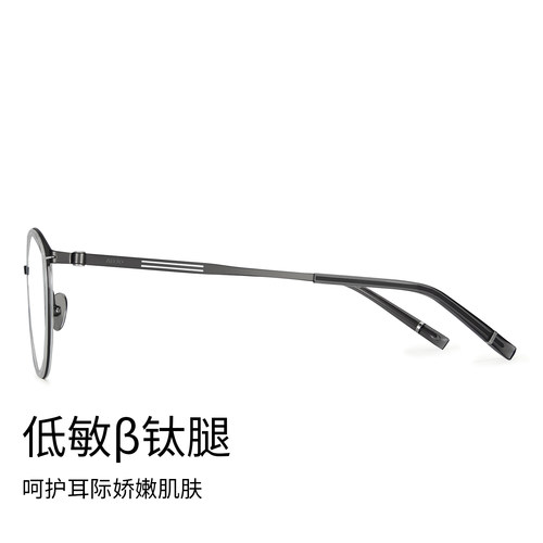 AOJO澳镜圆框眼镜玳瑁镜框超轻细框眼镜近视女度数可配AJ108FN306 - 图3