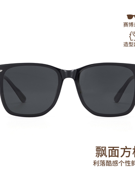 AOJO澳镜防紫外线墨镜女时尚方框太阳眼镜男潮AJ105SK257