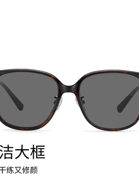 AOJO澳镜超大框墨镜黑色复古大圆方框女款适合方圆脸AJ106SN004