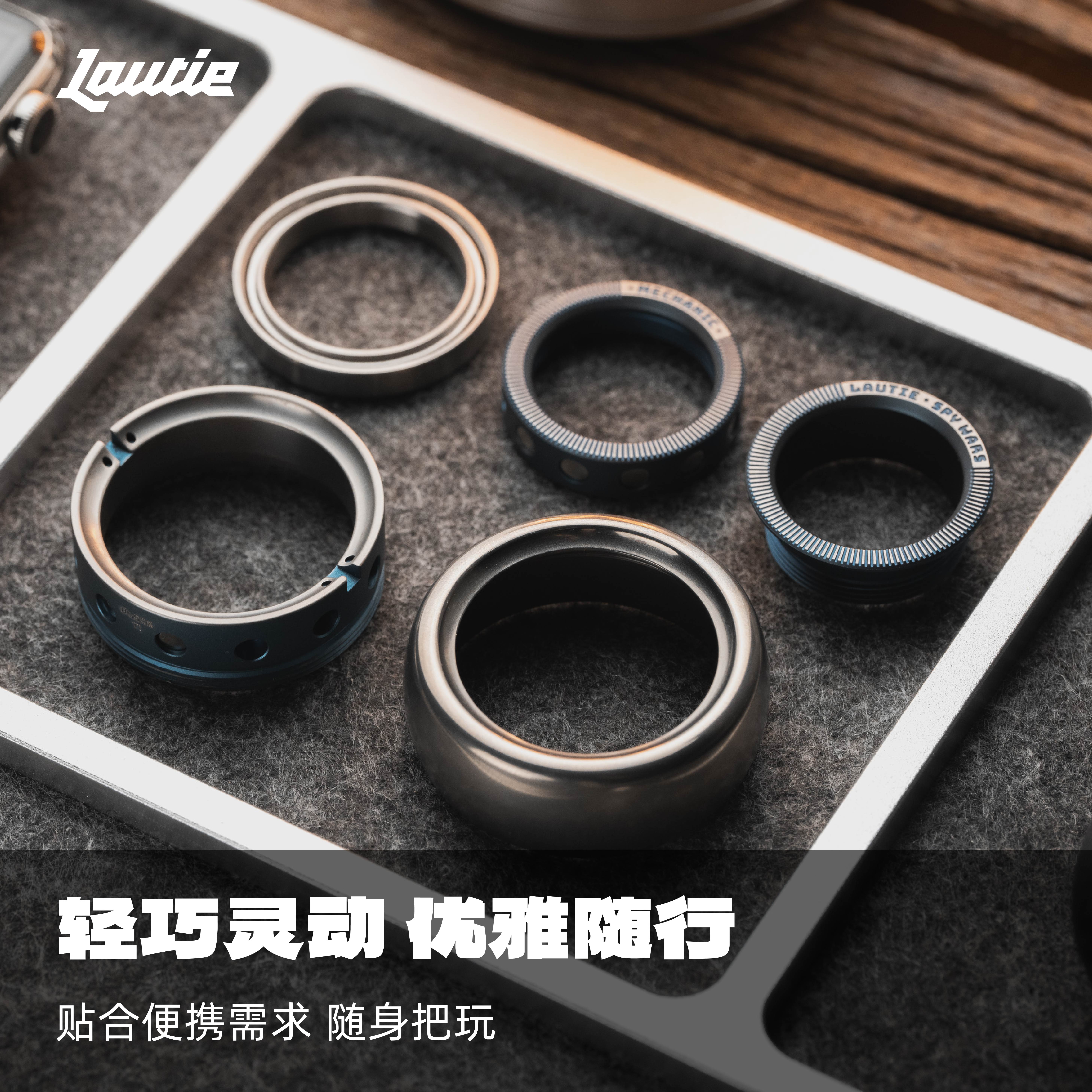 Old Blacksmith Mechanic C Titanium Alloy Paragraph Ring