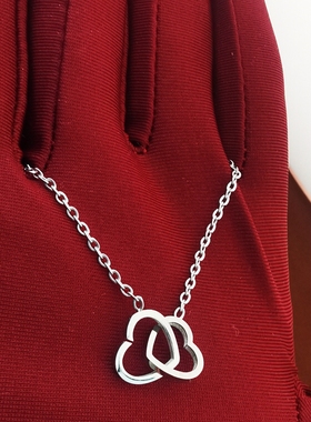 爱心形自律项链女锁骨链配饰颈链