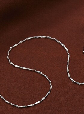 S925纯银项链女韩国锁骨链简约蛇骨链无吊坠颈子链礼物送女友配饰