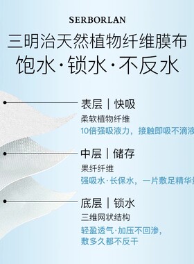 森泊兰玻尿酸积雪草保湿湿敷棉片