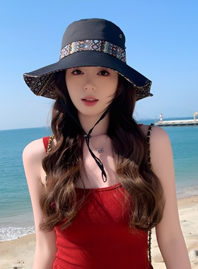 民族风户外遮阳渔夫帽女春夏旅游