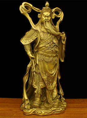 纯铜佛像韦陀伽蓝菩萨关公武财神