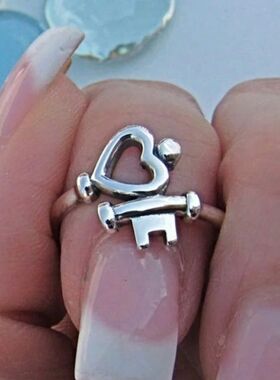 Retro Elegant Bohemian Heart-Shaped Promise Ring Women's Rom