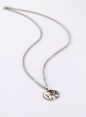 Greek mythical amulet pendant necklace stainless steel retro