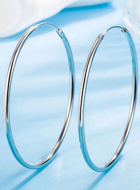 3/4/5/6CM Round Hoop Earrings For Women Fashion Party Jewelr