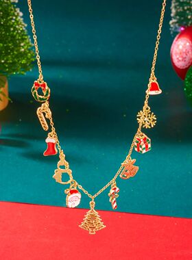 Charm Santa Claus Snowman Christmas Tree Snowflake Pendant N