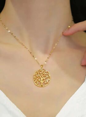 Temperamental Luxurious Tree of Life Pendant Necklace Retro