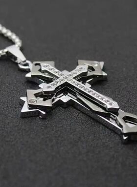 Cross Titanium Steel Non Fading Necklace,Domineering and