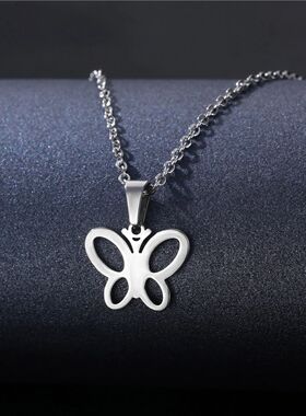 304 Stainless Steel Necklace Butterfly Dolphin Cat Heart Pen