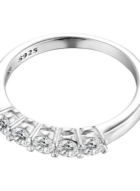 0.5CT 3mm Gemstone Moissanite Rings for Women Silver Matchin