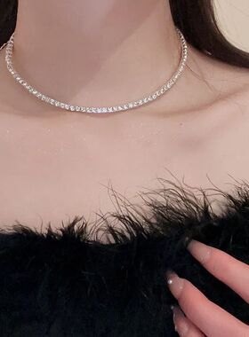 Fashion Rhinestone Heart Collar Choker Necklace for Women Si