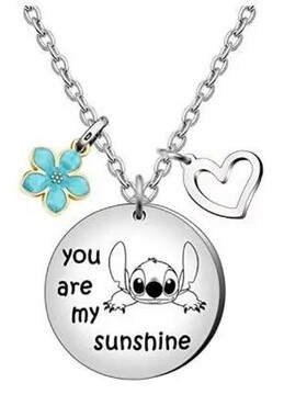 Lilo Stitch Necklace Stainless Steel Stitching Cute Figure S