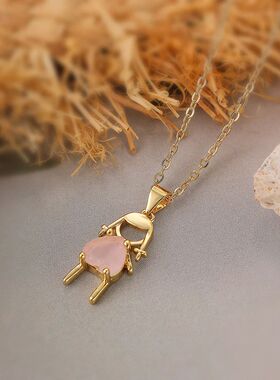 INS Design Girl/Boy Pendant Necklace for Kids Girls Stainles