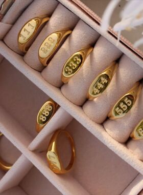 Fashion Angel Number Rings Jewelry For Women 111 222 333 444