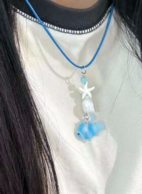 Geometry Clownfish Pendant Necklaces Harajuku Necklace for w