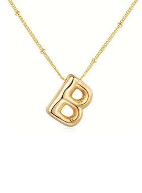 Stainless Steel Copper Chunky Alphabet Balloon Bubble Initia