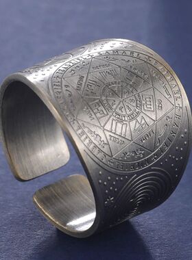 Seal of The 7 Archangels Protection Ring Amulet Metatron Cub