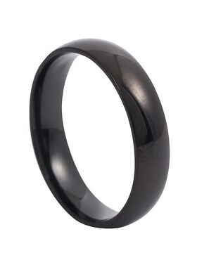 Titanium Steel Ring 4mm Arc Smooth Couple Stainless Steel Ex