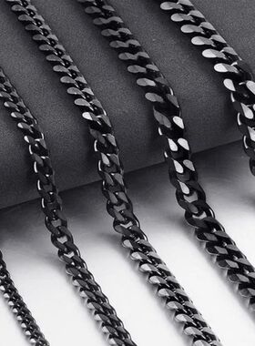 Stainless Steel Cuban Link Chain Bracelet Necklace For Men W