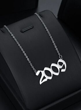 Stainless Steel 1980- Birth Year Necklaces for Women Men Cho