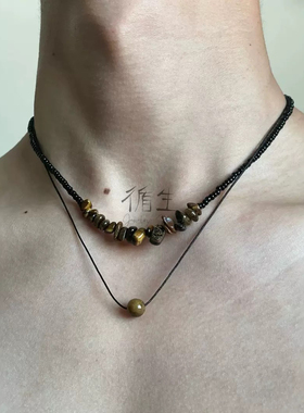 循生 · 天然虎眼石美拉德项链锁骨链新中式串珠情侣情人礼物男女