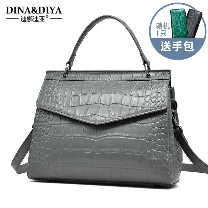 真皮女包2020新款潮秋冬百搭斜挎包 迪娜迪亚女士包袋