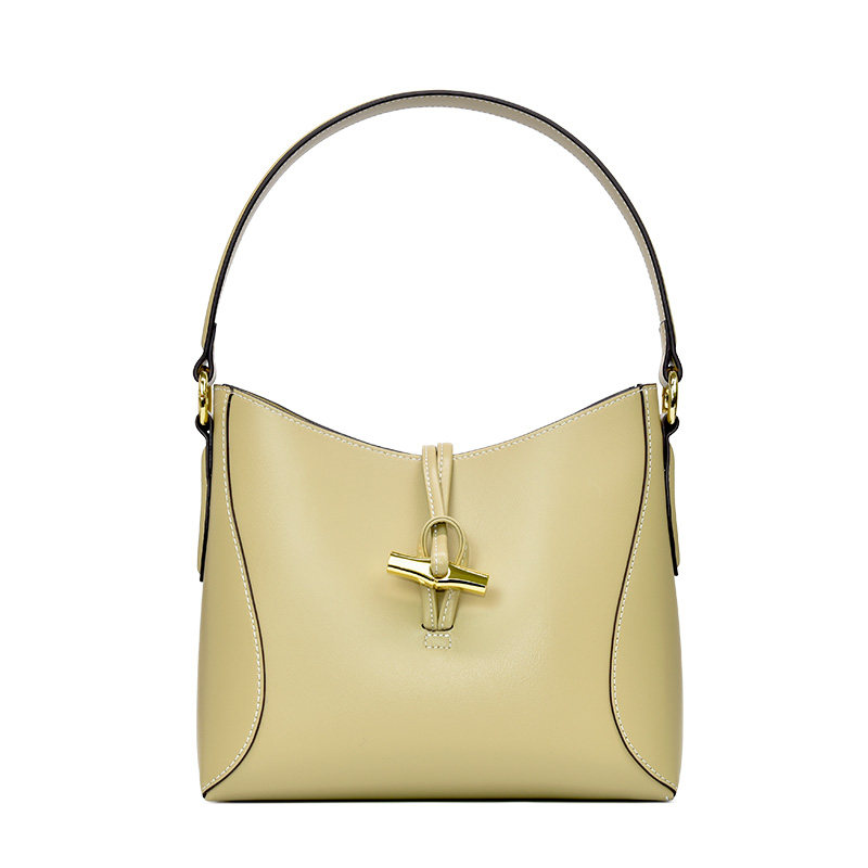 真皮女包2022新款高级感质感水桶包 迪娜迪亚水桶包