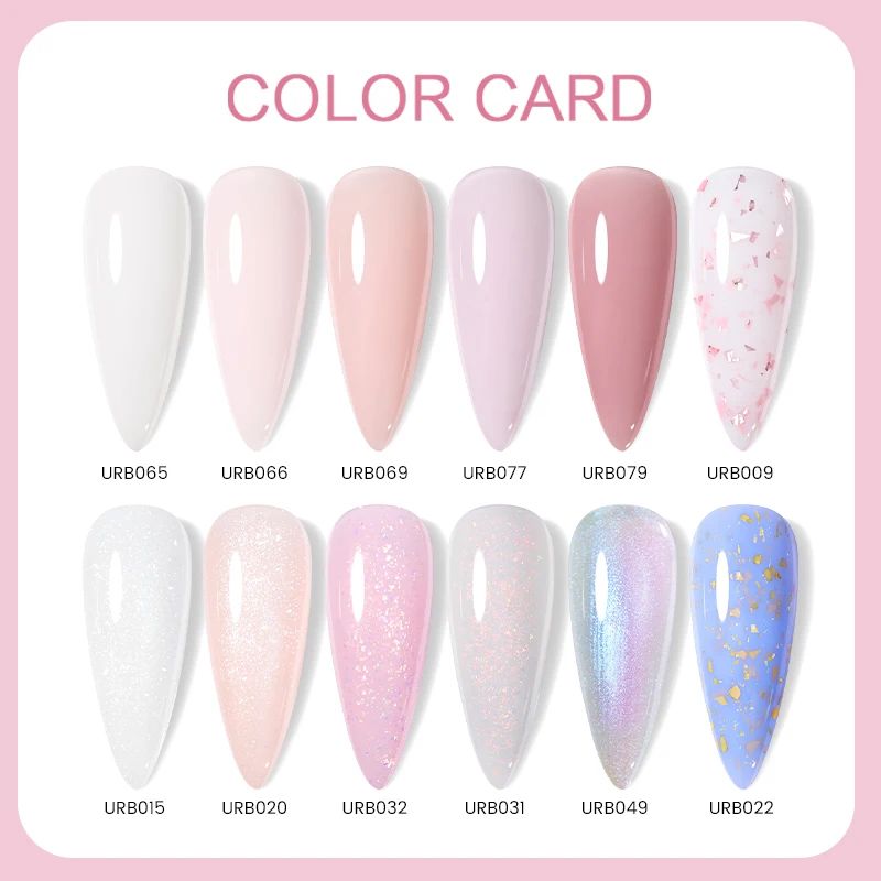 30ml Rubber Base Gel Nail Polish Refill Supplier Nude Jelly - 图2