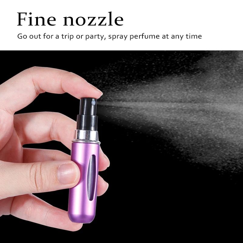 8ml/5ml Portable Mini Refillable Perfume Bottle With Spray - 图2