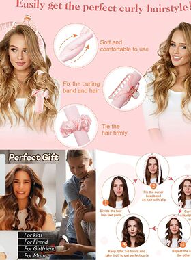 Heatless Curler Hair Curling Iron Headband Lazy Curler Silk