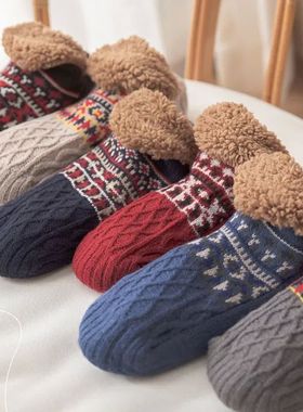Fall and Winter Floor Socks Home Warm Women Men Socks Snow S