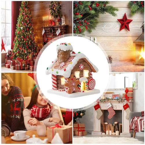 Gingerbread House Tree Topper Light Up Mini Gingerbread Hous - 图3