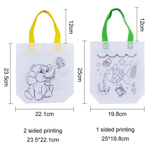 DIY Graffiti Bags with Coloring Marker Painting Non-Woven Gi - 图0