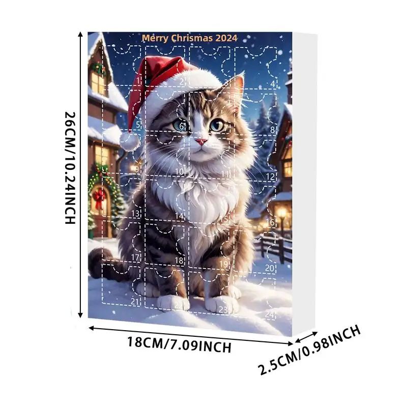 Cute Christmas Advent Calendar Cat Countdown Calendar Cute A - 图3