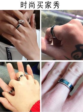 韩版罗马数字转动戒指潮男嘻哈