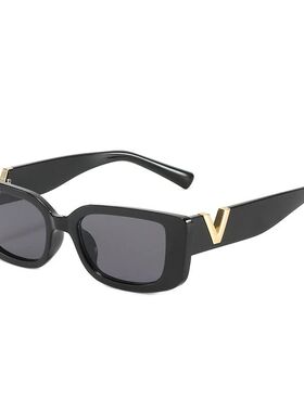 New Sunglasses Metal V Square Fashion Sunglasses Lady Retro