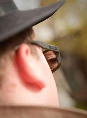 Anti-tracking Rearview Glasses Men Women Vintage Black Squar