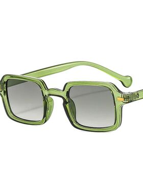 Luxurious Rectangle Sunglasses Women Oval Vintage Designer S