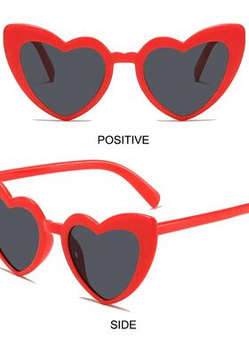 Heart-Shaped Sunglasses Vintage Irregular Pink Heart Sun Gla