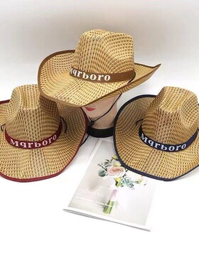 Fashion Ethnic Style Straw Hat Men's Summer Straw Hollowed-o