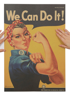 We Can Do It Kraft Paper Adornment Movie Posters Vintage